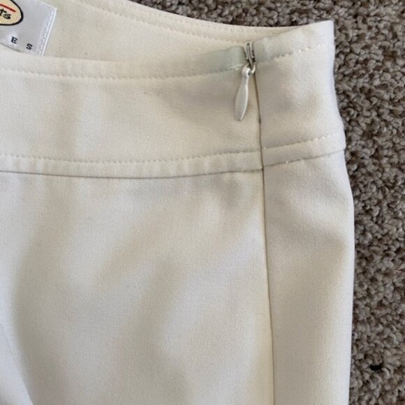 TALBOTS Ivory Cream Wide Leg Stretch Trouser Pants Sz 4 - Picture 10 of 11